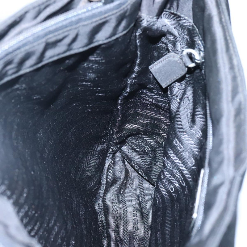 PRADA Tote Bag Nylon Black Auth 120381