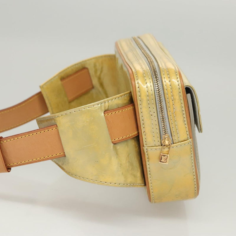 LOUIS VUITTON Monogram Vernis Fulton Waist bag Gris M91041 LV Auth 120416