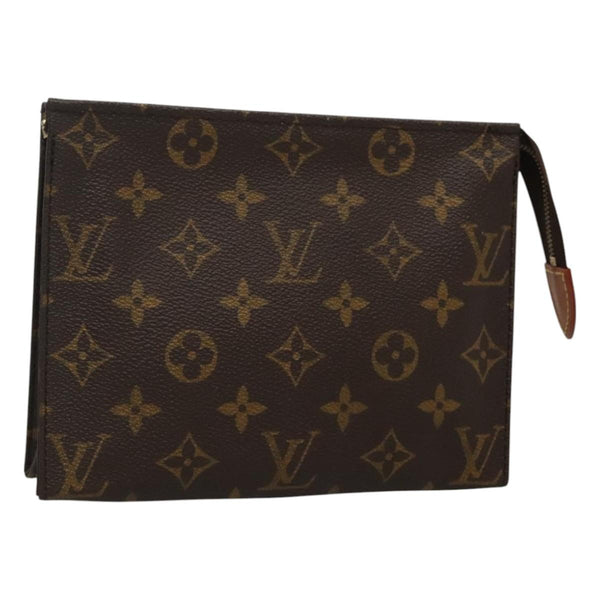 LOUIS VUITTON Monogram Poche Toilette 19 Pouch M47544 LV Auth 120424