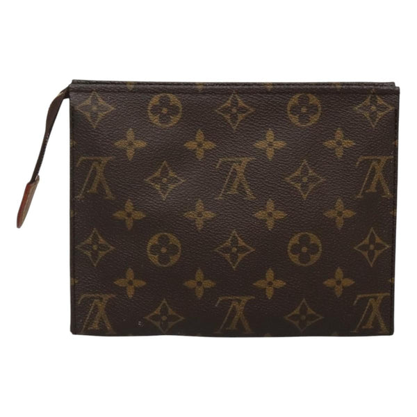 LOUIS VUITTON Monogram Poche Toilette 19 Pouch M47544 LV Auth 120424