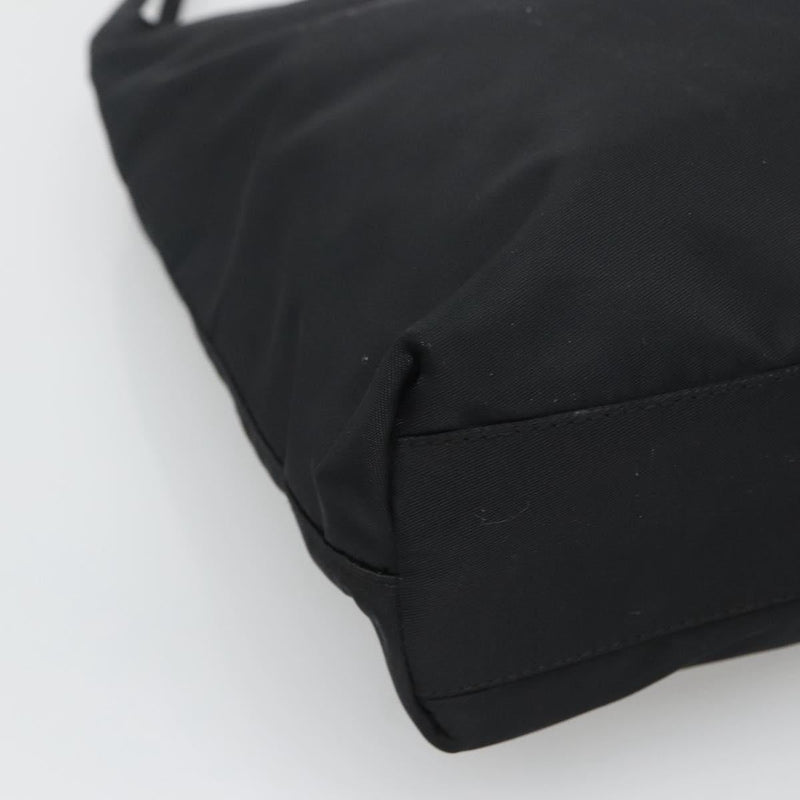 PRADA Hand Bag Nylon Black Auth 120455
