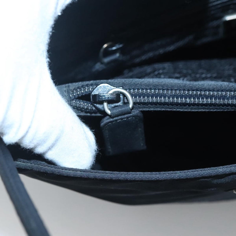 PRADA Hand Bag Nylon Black Auth 120455