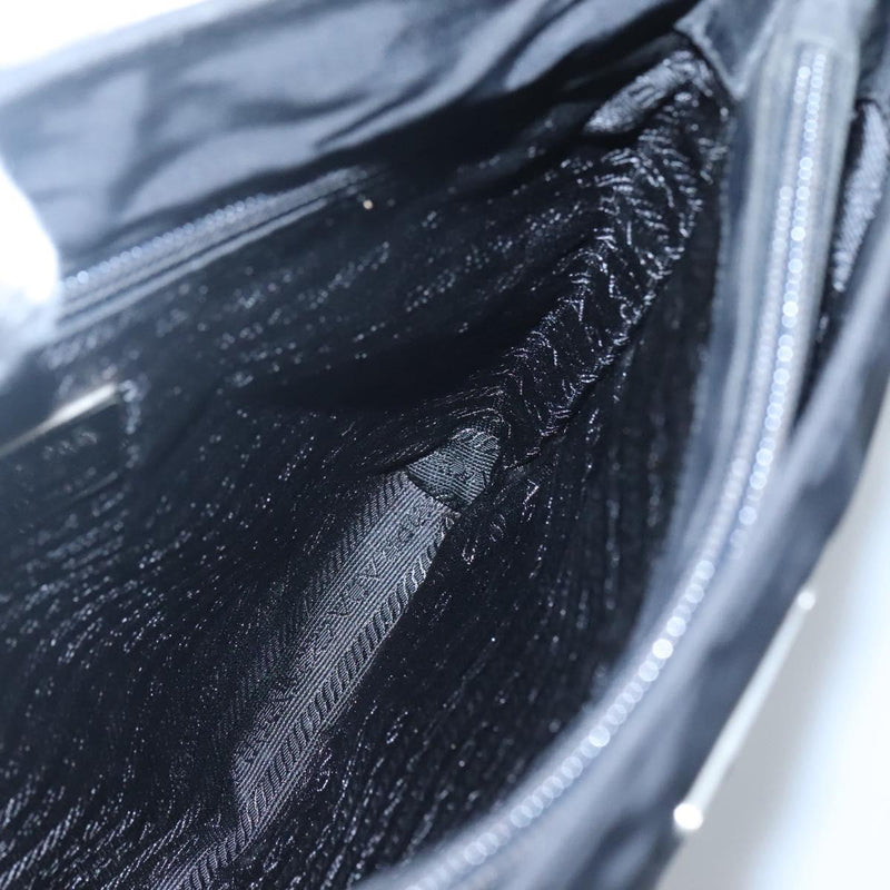 PRADA Hand Bag Nylon Black Auth 120455