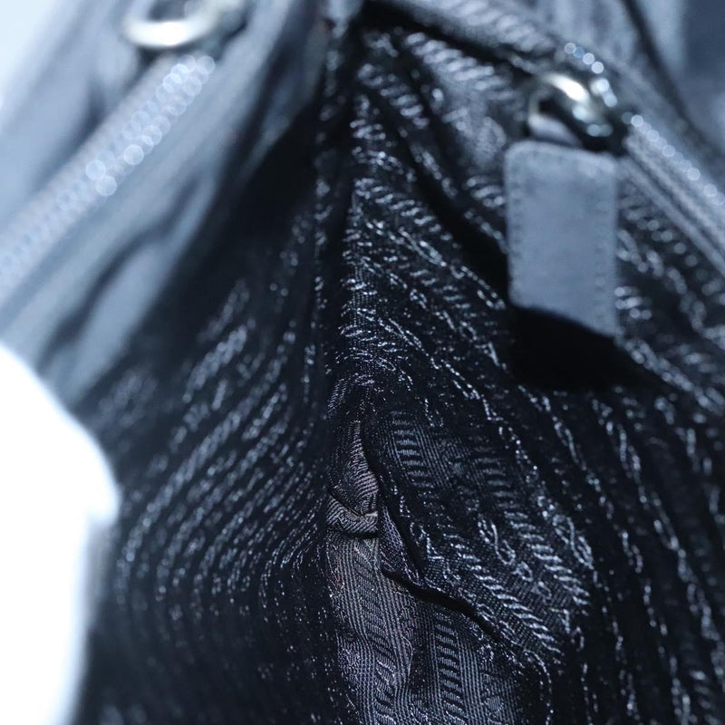 PRADA Hand Bag Nylon Black Auth 120455