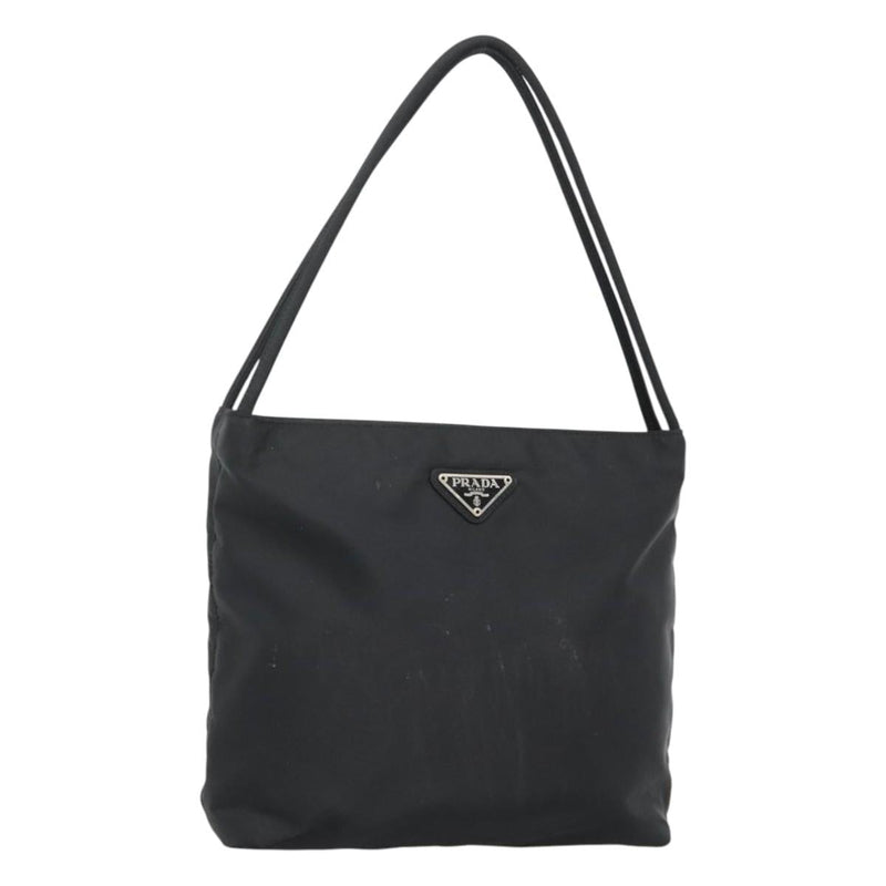 PRADA Hand Bag Nylon Black Auth 120455