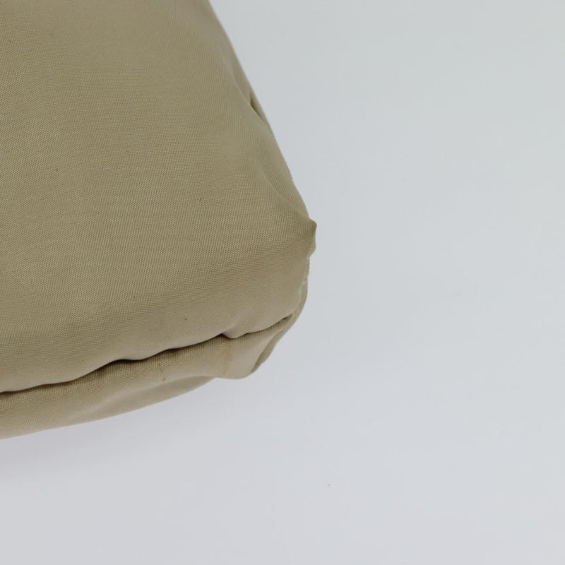 PRADA Pouch Nylon Beige Auth 120457