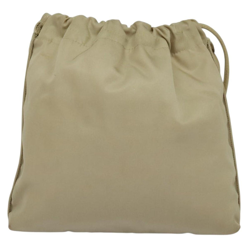 PRADA Pouch Nylon Beige Auth 120457