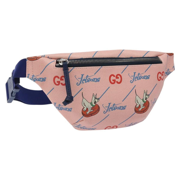 GUCCI THE Jetsons Children's Body Bag PVC Leather Pink 502095 Auth 120466