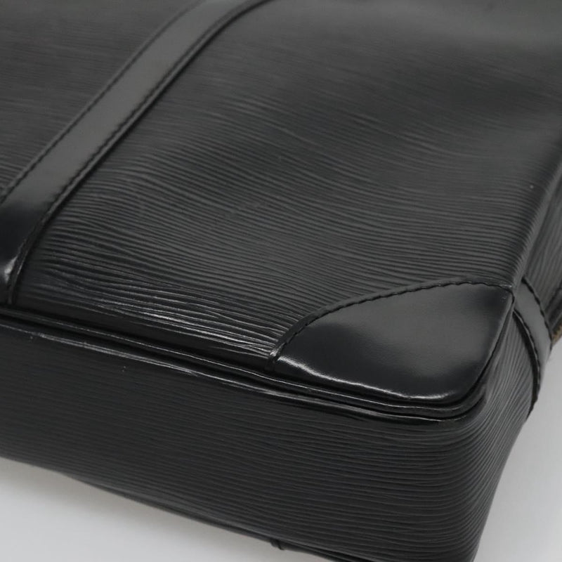 LOUIS VUITTON Epi Porte Documents Voyage Business Bag Black M54472 Auth 120520