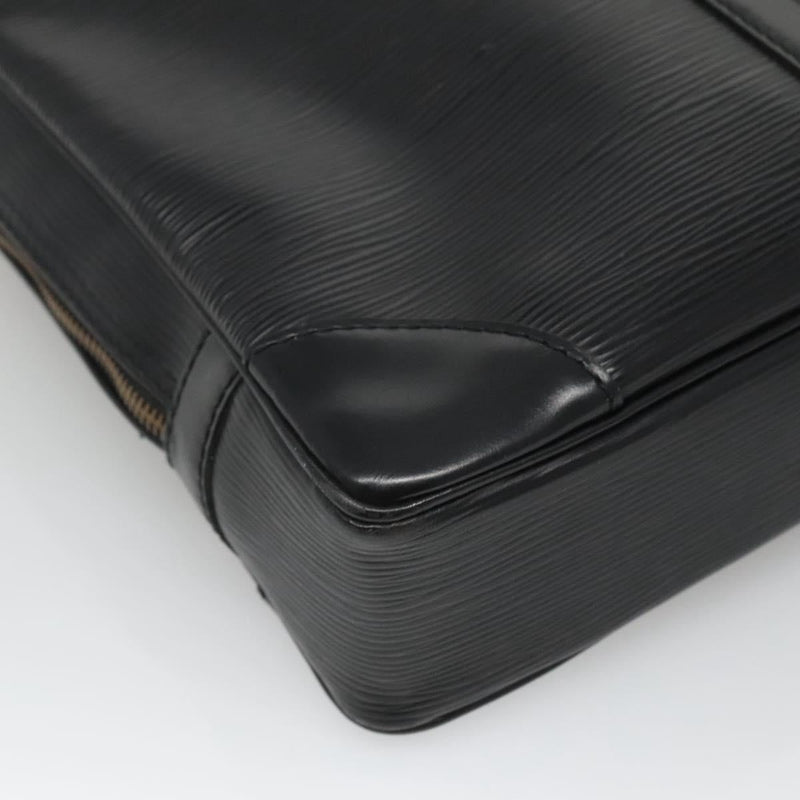 LOUIS VUITTON Epi Porte Documents Voyage Business Bag Black M54472 Auth 120520
