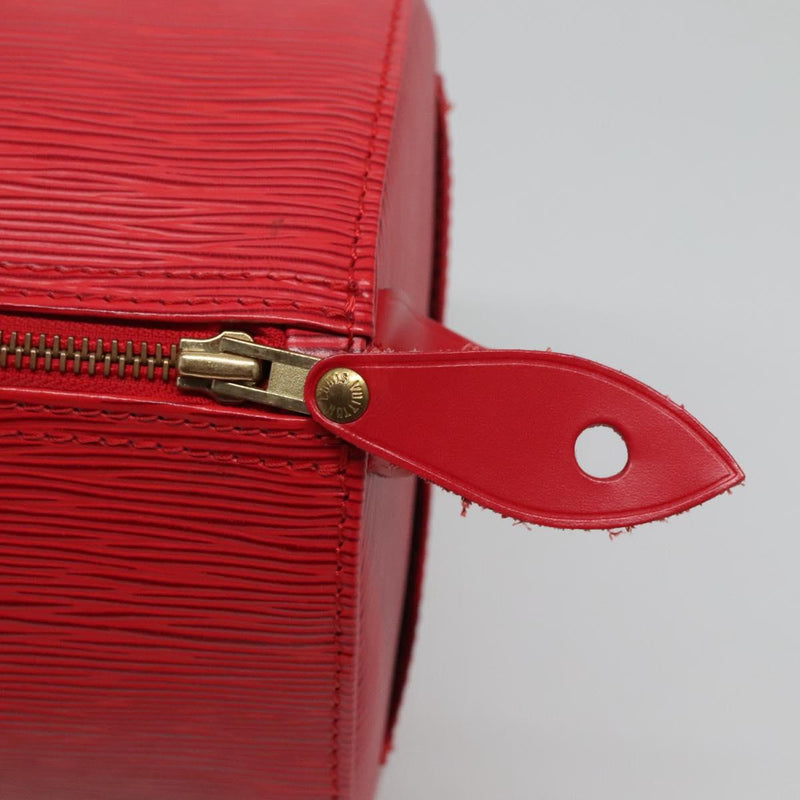 LOUIS VUITTON Epi Speedy 30 Hand Bag Castilian Red M43007 LV Auth 120534