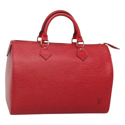 LOUIS VUITTON Epi Speedy 30 Hand Bag Castilian Red M43007 LV Auth 120534