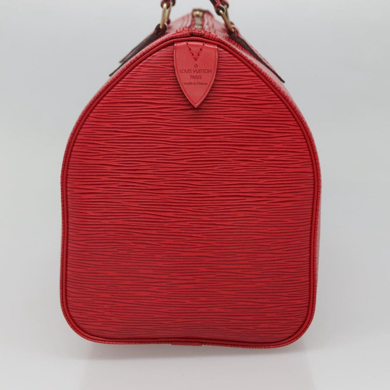 LOUIS VUITTON Epi Speedy 30 Hand Bag Castilian Red M43007 LV Auth 120534