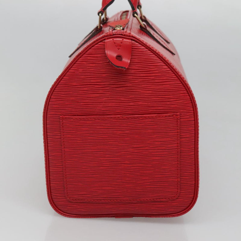 LOUIS VUITTON Epi Speedy 30 Hand Bag Castilian Red M43007 LV Auth 120534