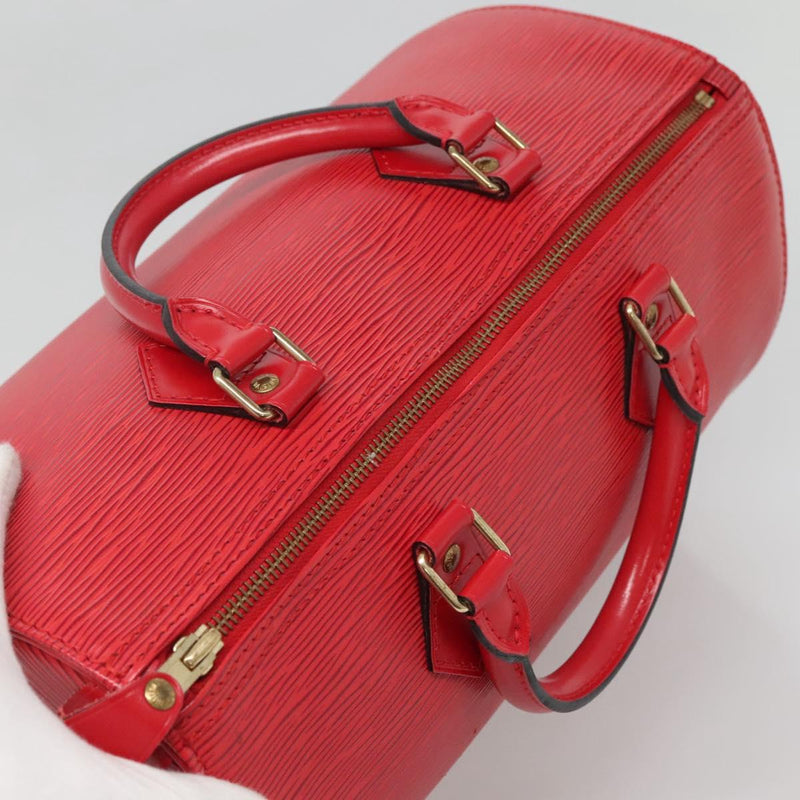 LOUIS VUITTON Epi Speedy 30 Hand Bag Castilian Red M43007 LV Auth 120534