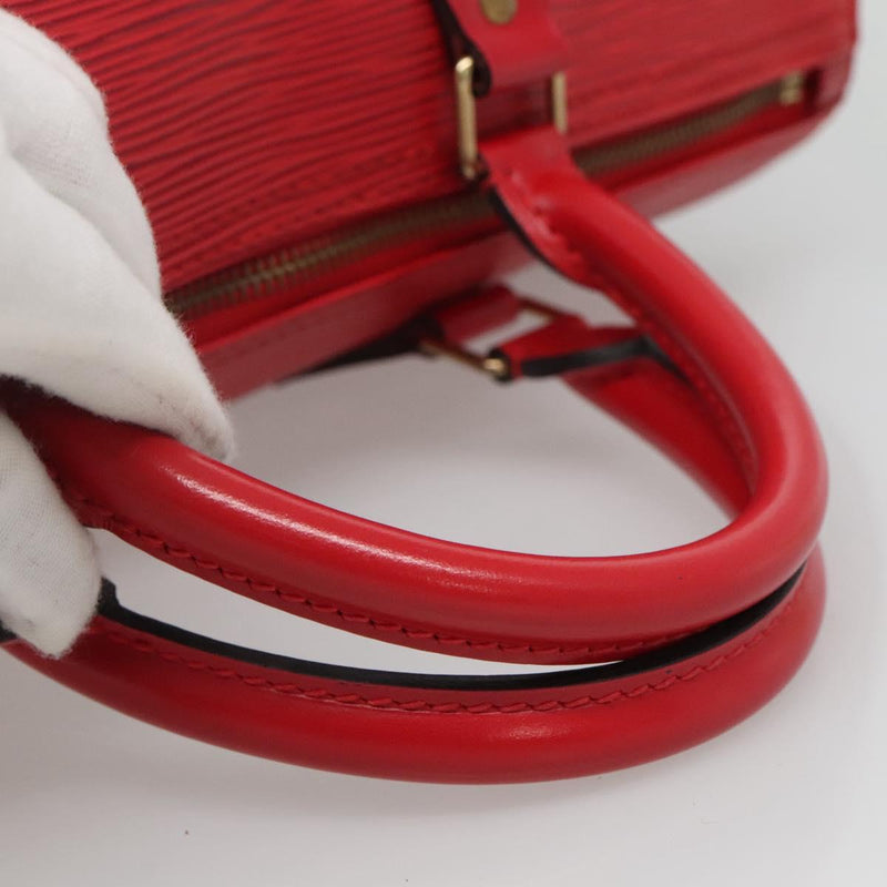 LOUIS VUITTON Epi Speedy 30 Hand Bag Castilian Red M43007 LV Auth 120534