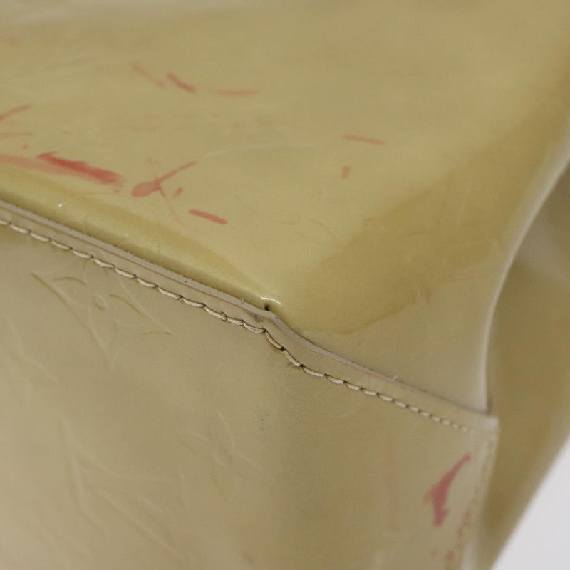 LOUIS VUITTON Monogram Vernis Reade PM Hand Bag Beige M91334 LV Auth 120540