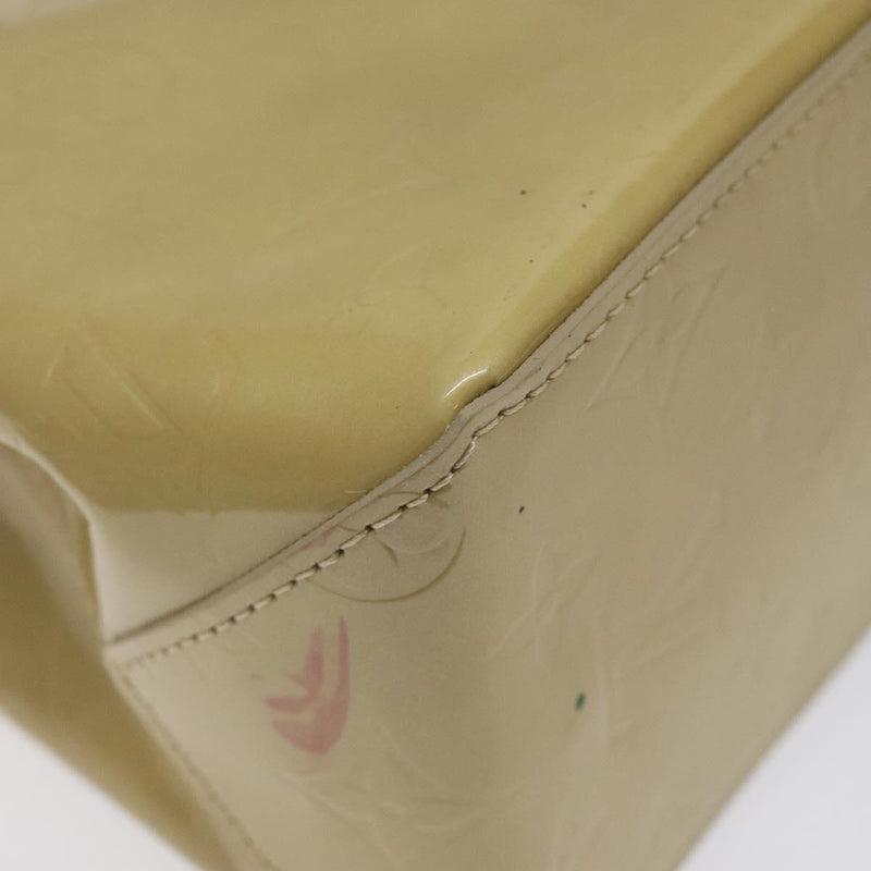 LOUIS VUITTON Monogram Vernis Reade PM Hand Bag Beige M91334 LV Auth 120540