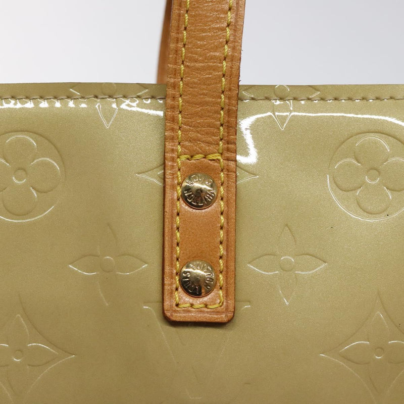 LOUIS VUITTON Monogram Vernis Reade PM Hand Bag Beige M91334 LV Auth 120540