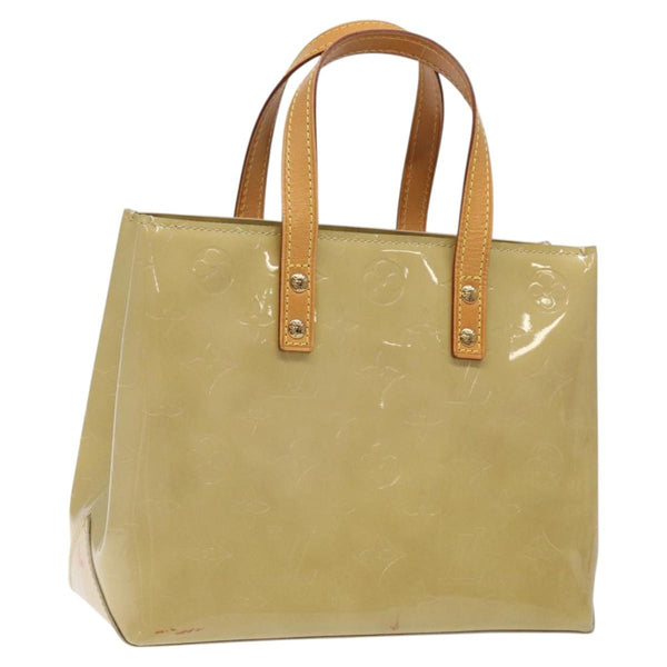 LOUIS VUITTON Monogram Vernis Reade PM Hand Bag Beige M91334 LV Auth 120540