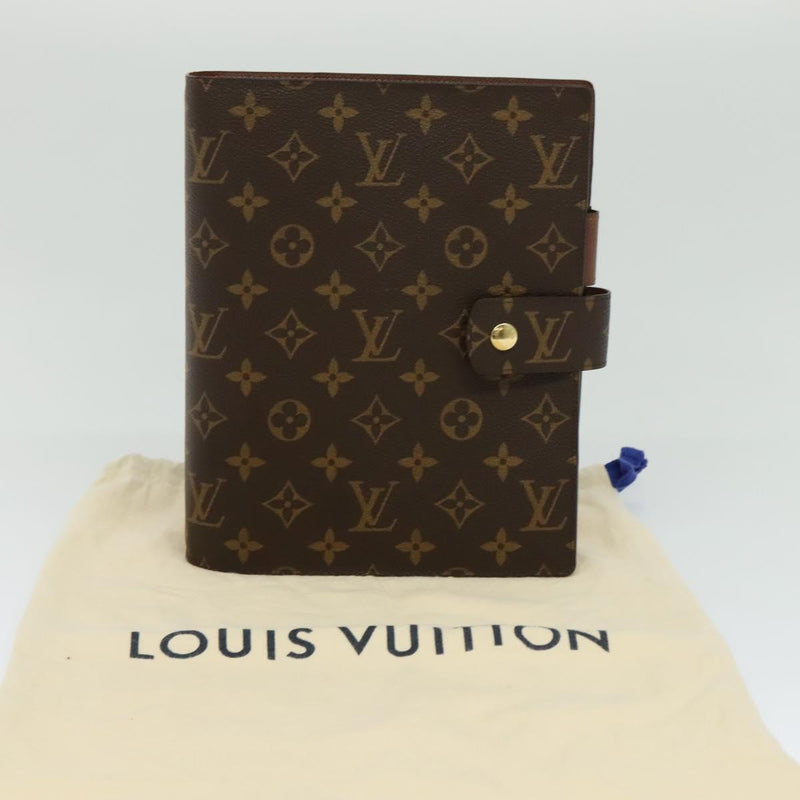 LOUIS VUITTON Monogram Agenda GM Day Planner Cover R20006 LV Auth 120541A
