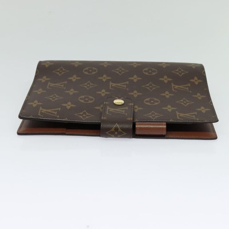 LOUIS VUITTON Monogram Agenda GM Day Planner Cover R20006 LV Auth 120541A