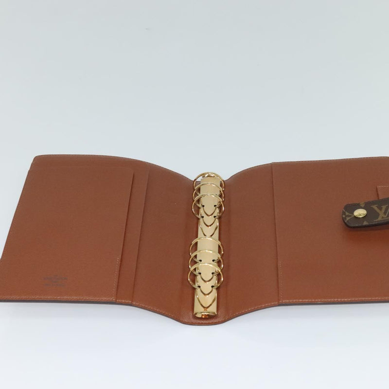 LOUIS VUITTON Monogram Agenda GM Day Planner Cover R20006 LV Auth 120542
