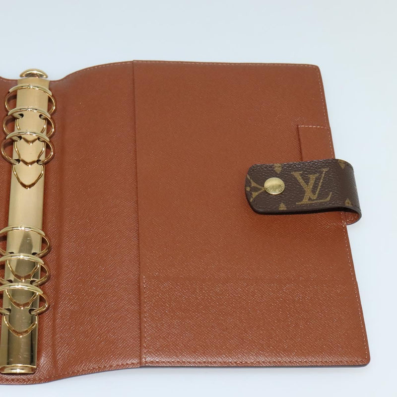 LOUIS VUITTON Monogram Agenda GM Day Planner Cover R20006 LV Auth 120542