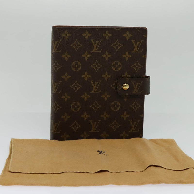 LOUIS VUITTON Monogram Agenda GM Day Planner Cover R20006 LV Auth 120542