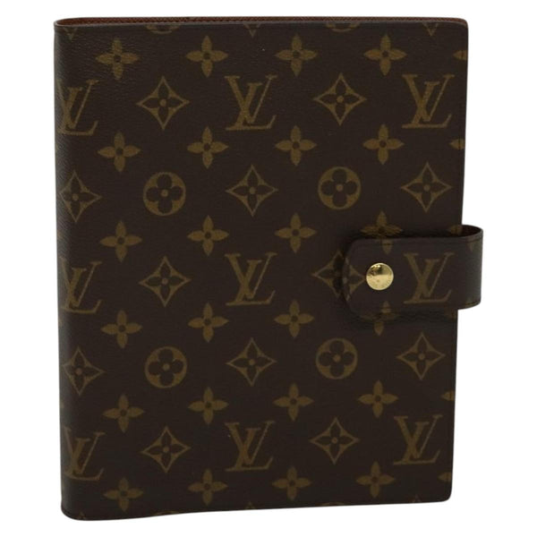 LOUIS VUITTON Monogram Agenda GM Day Planner Cover R20006 LV Auth 120542