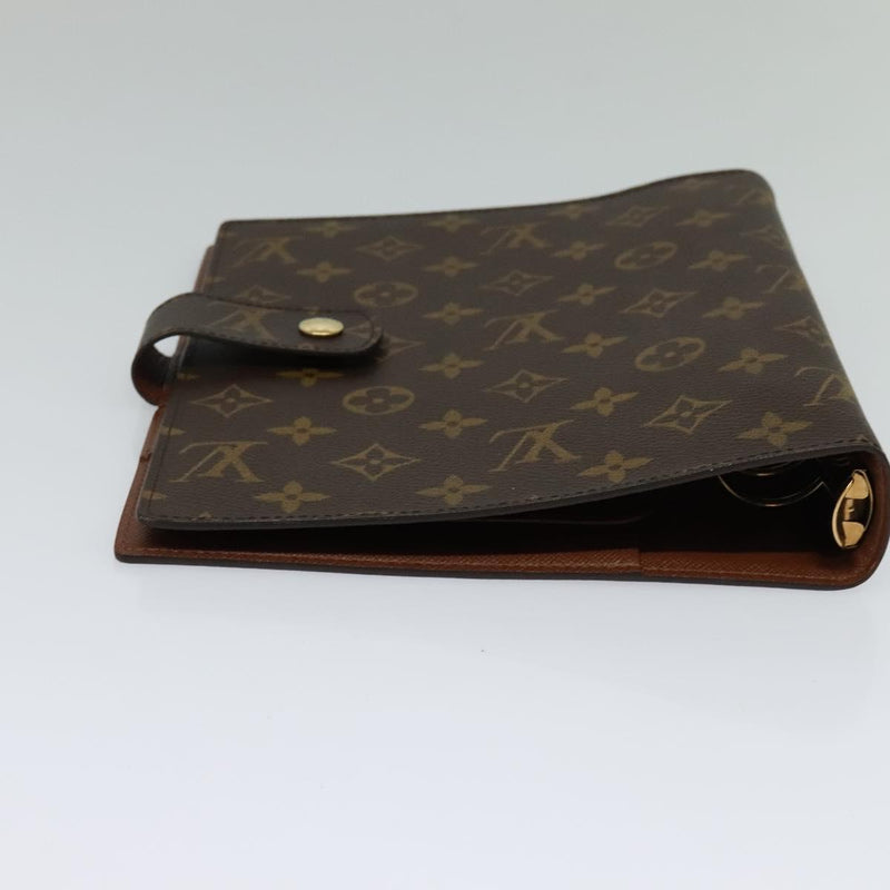 LOUIS VUITTON Monogram Agenda GM Day Planner Cover R20006 LV Auth 120542