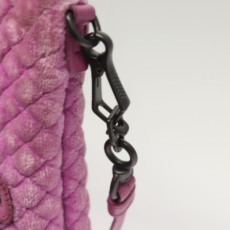 BOTTEGA VENETA Shoulder Bag Velor Purple Auth 120966
