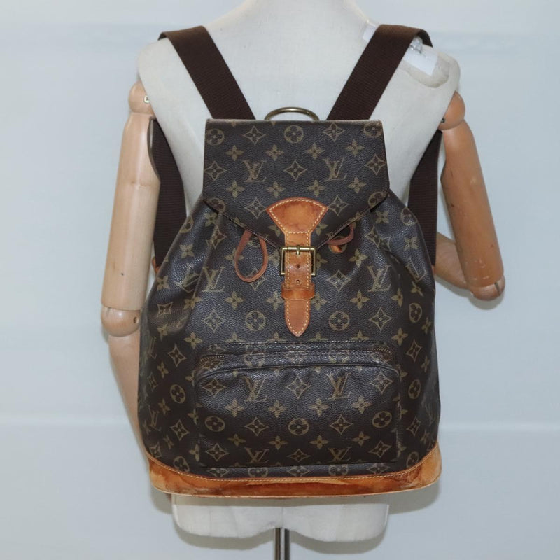 LOUIS VUITTON Monogram Montsouris GM Backpack M51135 LV Auth 120987