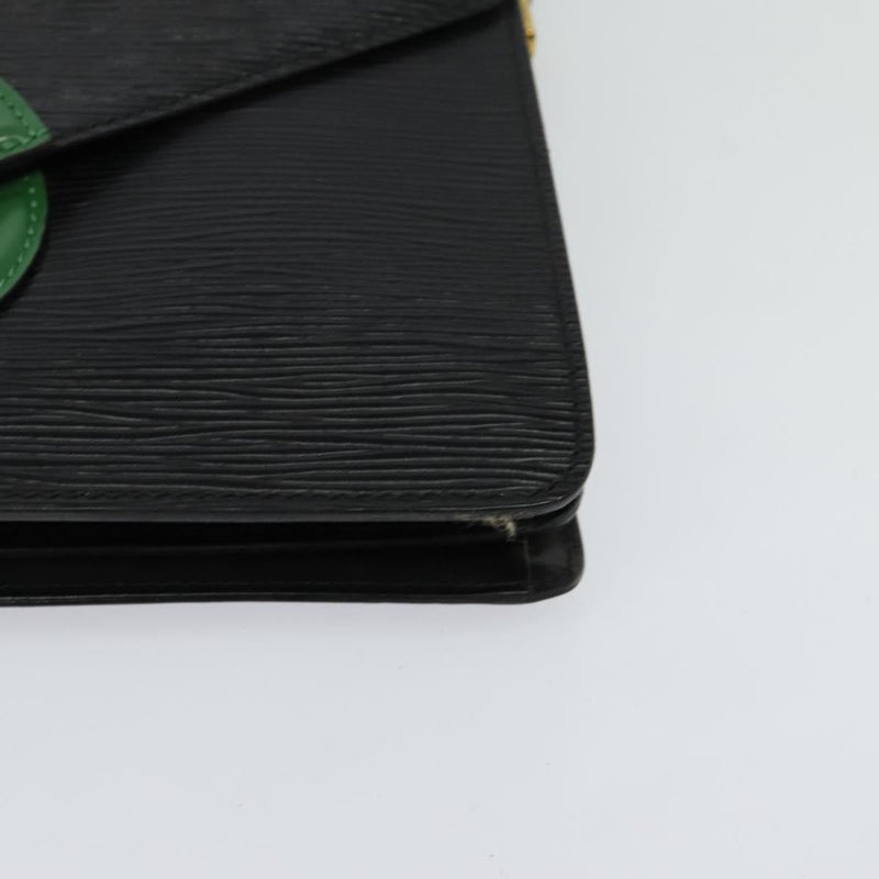LOUIS VUITTON Epi Osh Shoulder Bag Black Green M52444 LV Auth 121028