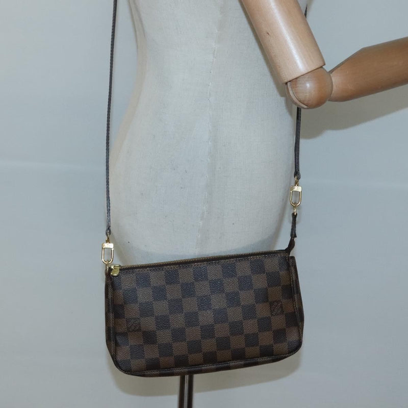 LOUIS VUITTON Damier Ebene Pochette Accessoires Pouch N41206 LV Auth 121041