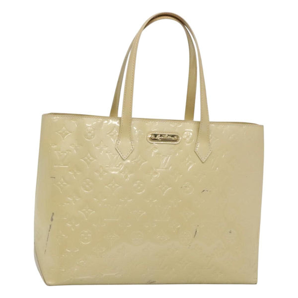 LOUIS VUITTON Monogram Vernis Wilshire MM Hand Bag Broncorail M91441 Auth 121051