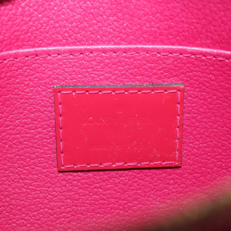 LOUIS VUITTON Monogram Vernis Pochette Cosmetic Rose Indian M90009 Auth 121057