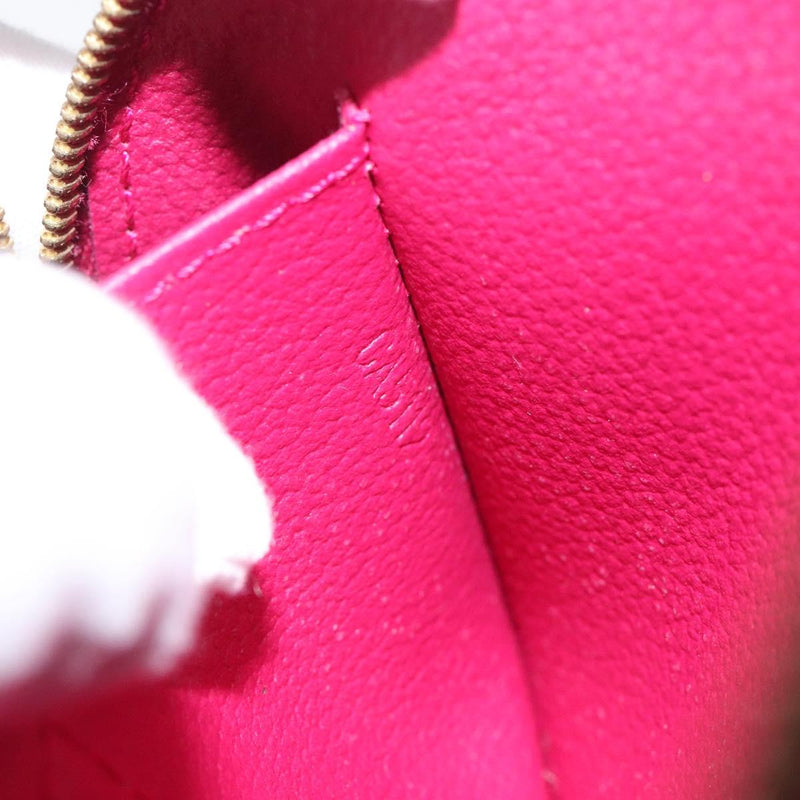 LOUIS VUITTON Monogram Vernis Pochette Cosmetic Rose Indian M90009 Auth 121057