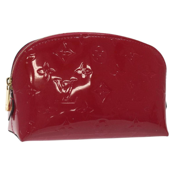 LOUIS VUITTON Monogram Vernis Pochette Cosmetic Rose Indian M90009 Auth 121057