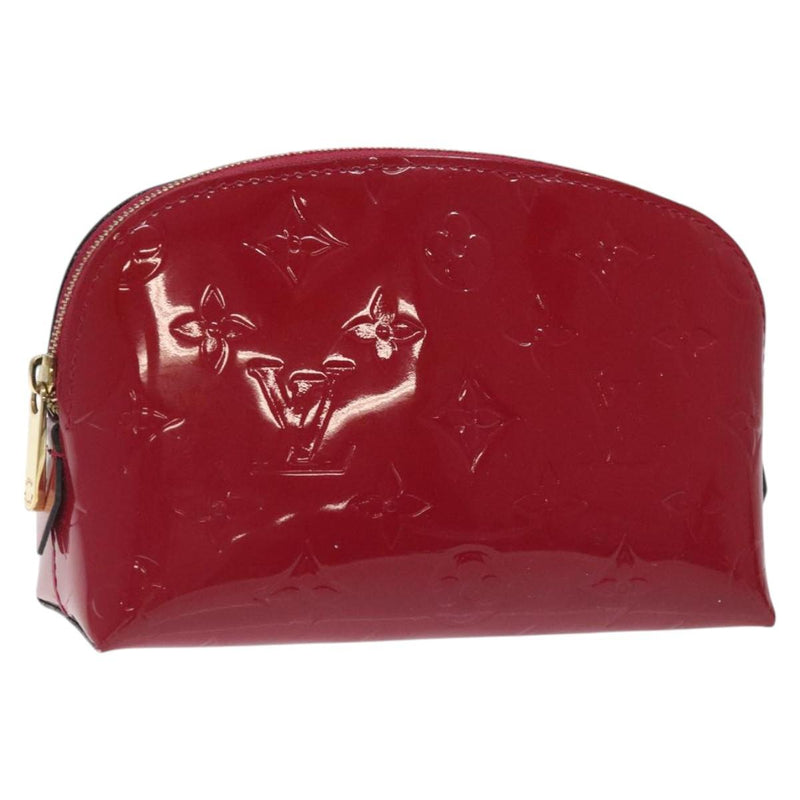 LOUIS VUITTON Monogram Vernis Pochette Cosmetic Rose Indian M90009 Auth 121057
