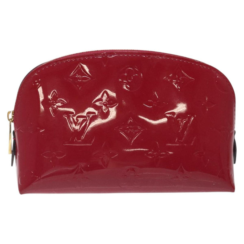LOUIS VUITTON Monogram Vernis Pochette Cosmetic Rose Indian M90009 Auth 121057