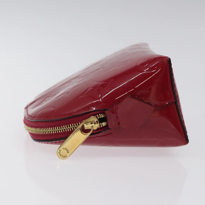 LOUIS VUITTON Monogram Vernis Pochette Cosmetic Rose Indian M90009 Auth 121057