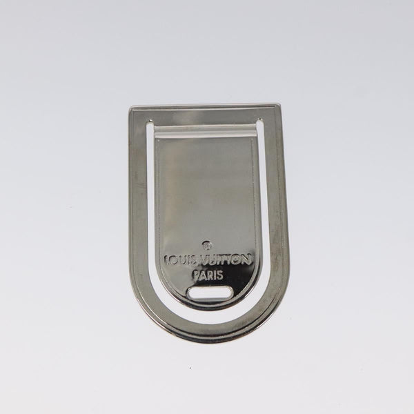 LOUIS VUITTON Avieport Address Money Clip metal Silver Tone M65067 Auth 121066
