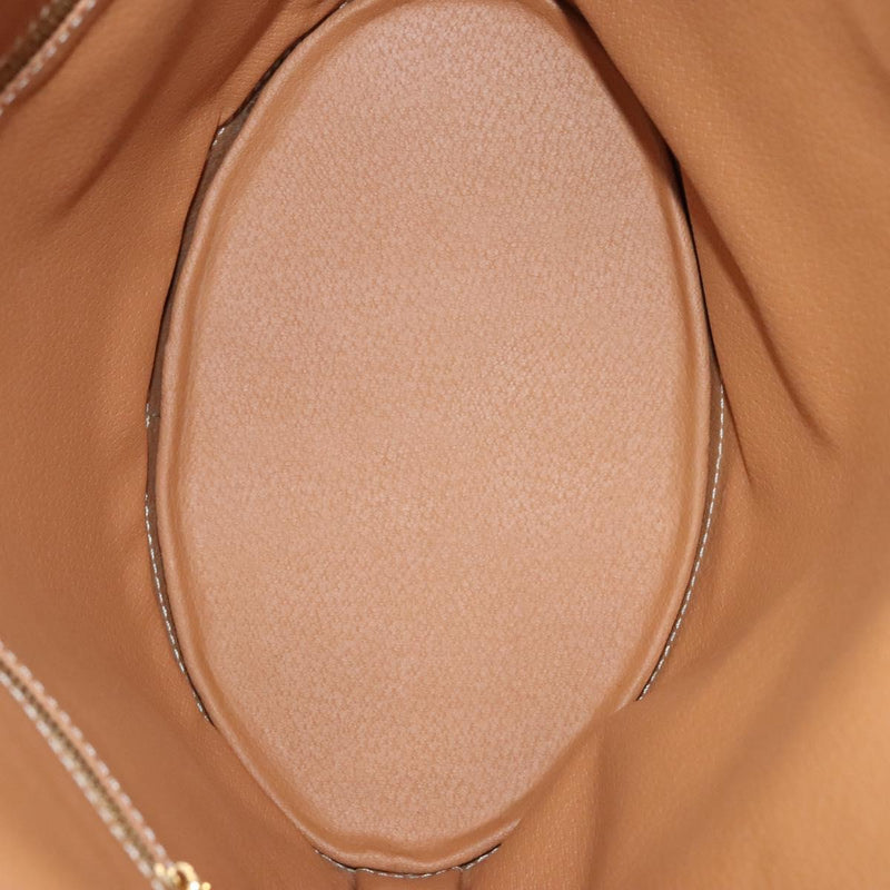 CELINE Macadam Canvas Shoulder Bag PVC Leather Brown Gold Auth 121423