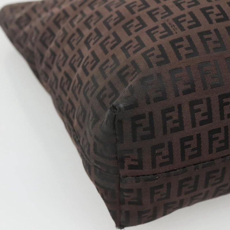 FENDI Zucchino Canvas Tote Bag Brown Auth 121457