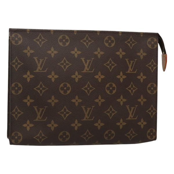 LOUIS VUITTON Monogram Poche Toilette 26 Pouch M47542 LV Auth 121463