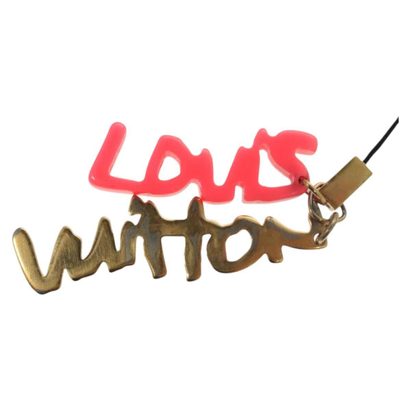 LOUIS VUITTON Bijoux Sac Graffiti Strap Fuchsia M65767 LV Auth 121490
