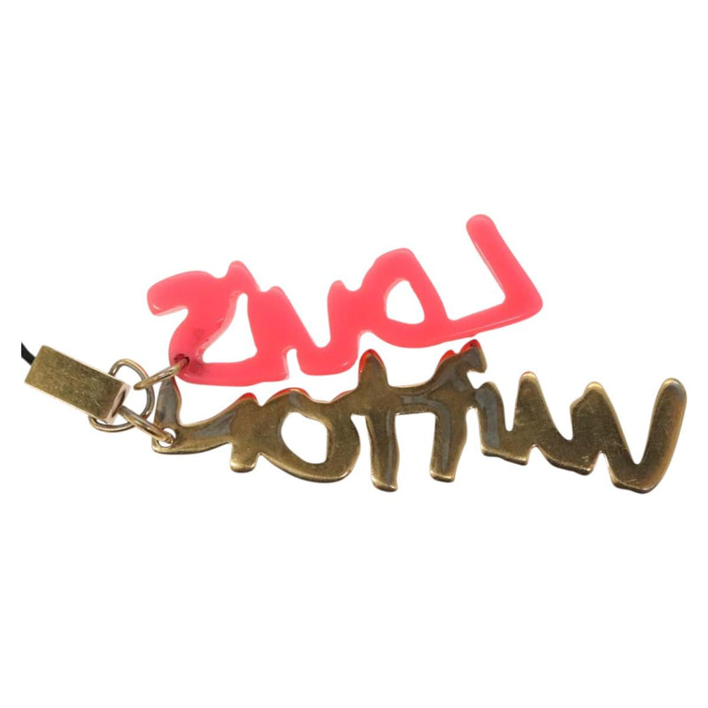 LOUIS VUITTON Bijoux Sac Graffiti Strap Fuchsia M65767 LV Auth 121490
