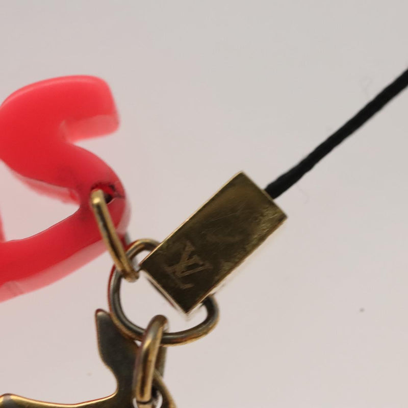 LOUIS VUITTON Bijoux Sac Graffiti Strap Fuchsia M65767 LV Auth 121490