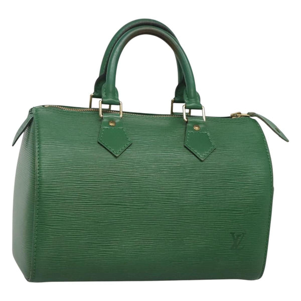 LOUIS VUITTON Epi Speedy 25 Hand Bag Borneo Green M43014 LV Auth 121536